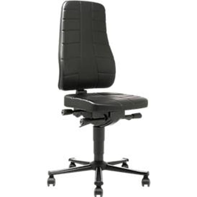 Bureaustoel All-in-One 9643, bekleed met kunstleder, zwart