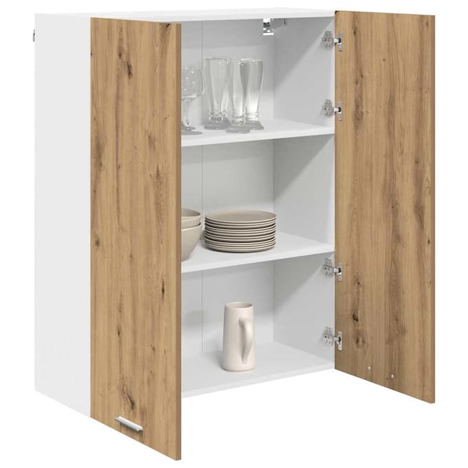 vidaXL - Hangkast - Artisan - Eiken - 80 - x - 31 - x - 100 - cm - Bewerkt - hout