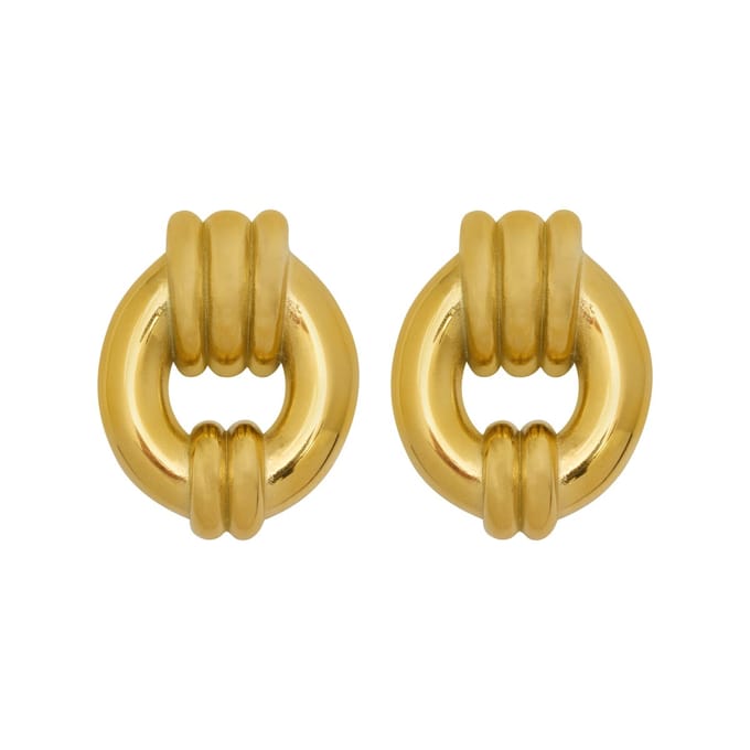 Essenza Large Stud Earrings Gold