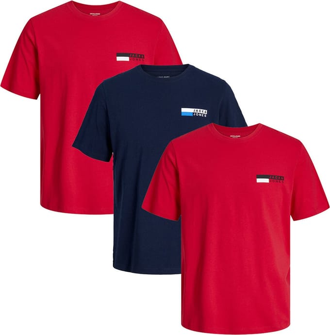 Jack & Jones Heren t-shirt 3 pack Corp