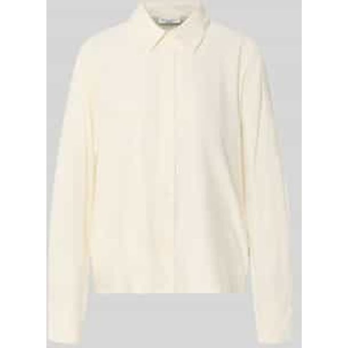 Regular fit overhemdblouse van pure viscose