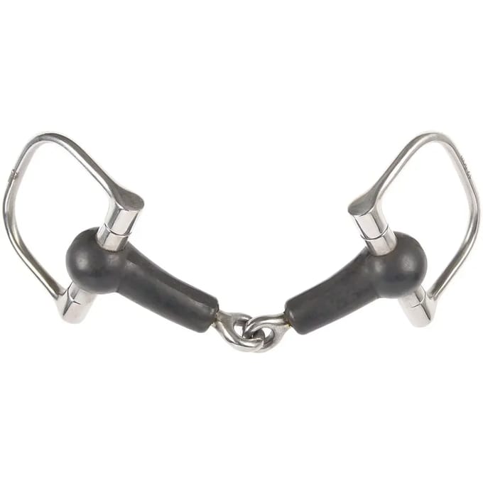 Verdun paardenbit, single break rubber Harry's Horse