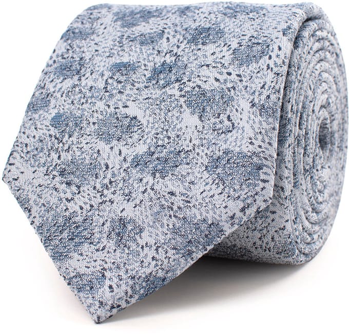 TRESANTI | GEREMIA | Silk tie with a wavy pattern | Blauw