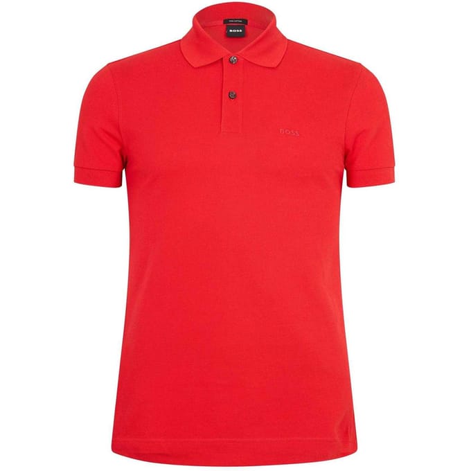 Boss Heren Firenze Katoenen Poloshirt (Helder rood)