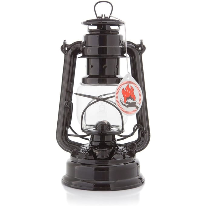 Feuerhand | Stormlantaarn / Olielamp 276 Zwart Hoogglans