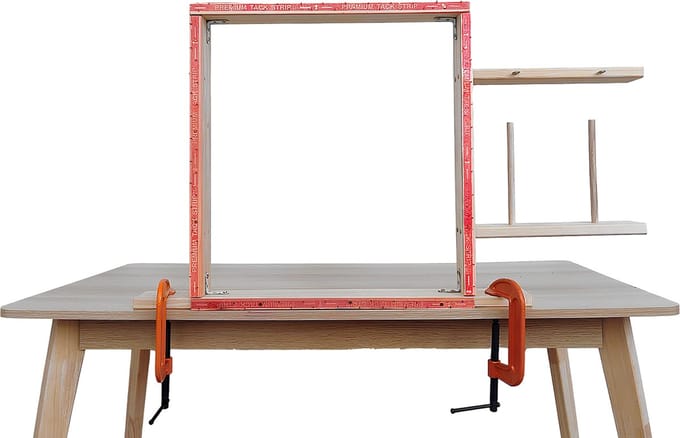 Tufting Frame - 90x90cm - Met Tafel Klemmen - Tuft Frame - Rug Tufting Frame - Tufting Frame Bouwen - Tuften - Tufting Gun