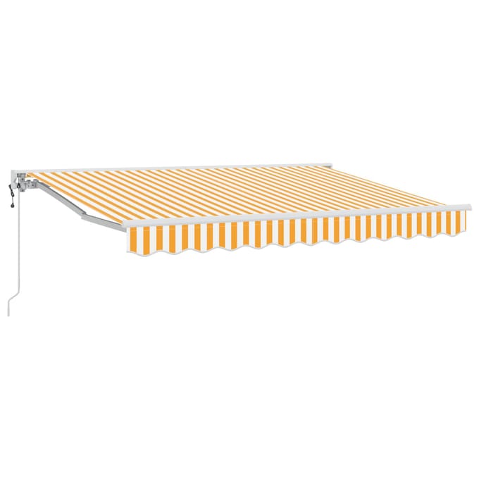 vidaXL - Elektrisch - Uitschuifbare - Zonneluifel - Oranje - 3,5 - x - 2,5 - m