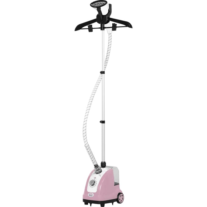 NONE Homcom Verticaal Stoomstrijkijzer 1800W 1,4L met verstelbare temperatuur Roze