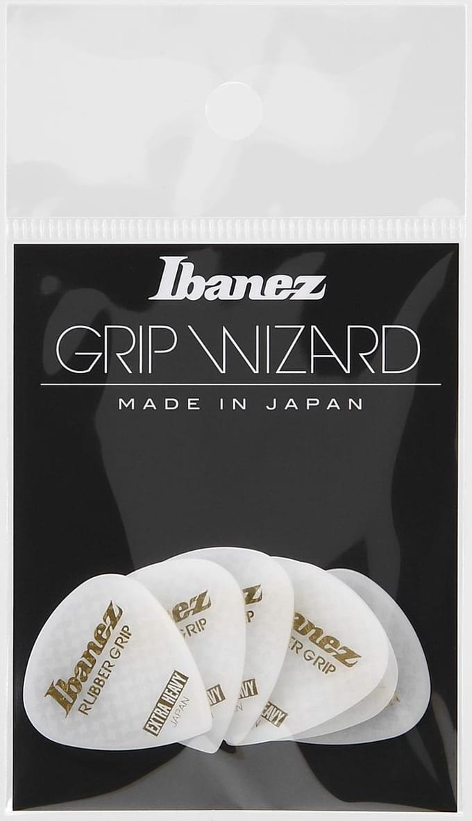 Ibanez PA16XRG-WH Rubber Grip Plectrums 1.2mm (White) - Plectrum set