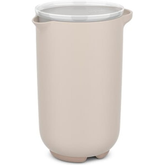 Mepal Mixbeker met deksel Chef it - 1000 ml - Past in de koelkastdeur - Magnetron- en vaatwasmachinebestendig - Bakspullen - Chalk