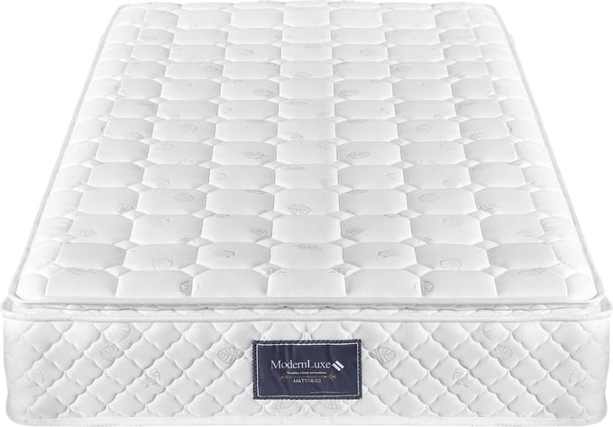 Merax Matras 90x200 cm - Binnenveringsmatras met Koudschuim - 25 cm Dik - Wit