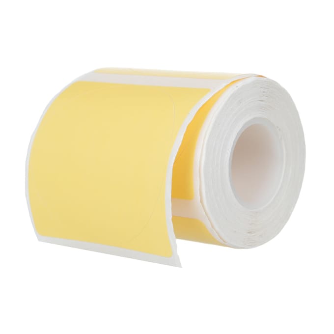 Thermisch etiket Papier Rond etiket Barcode Prijs Maat Naam Blanco etiketten Waterdicht Scheurvast geel