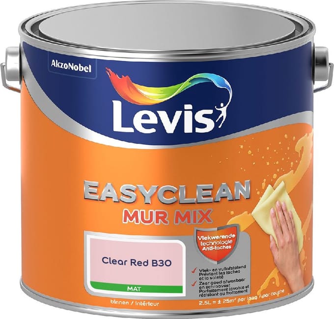 Levis - Easyclean Mur Mat Mix - Clear Red B30 - Mengverf - 2,5 L