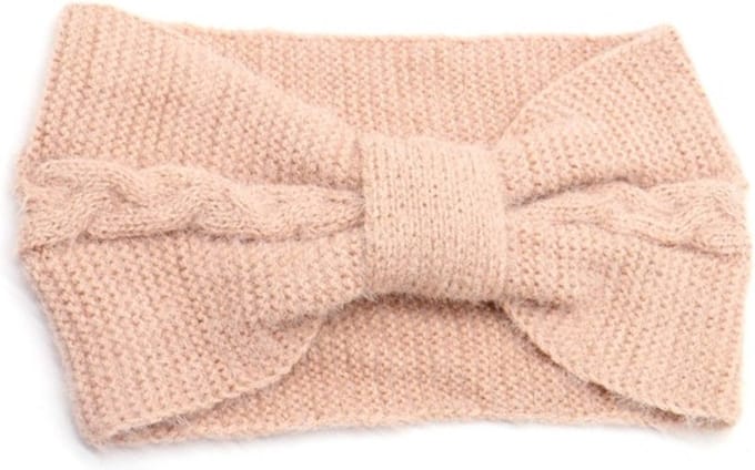 Haarsoires Haarband Knoop 11cm – Soft – Gebreide Stof – Roze
