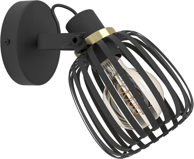EGLO Girona Spot - E27 - 19 cm - Zwart - Staal
