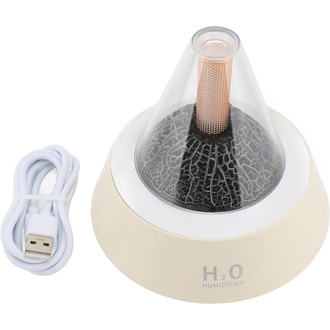 Vlam Aroma Diffuser Automatische Kleurrijke Vlam Geur Diffuser Luchtbevochtiger met Automatische Uitschakeling wit