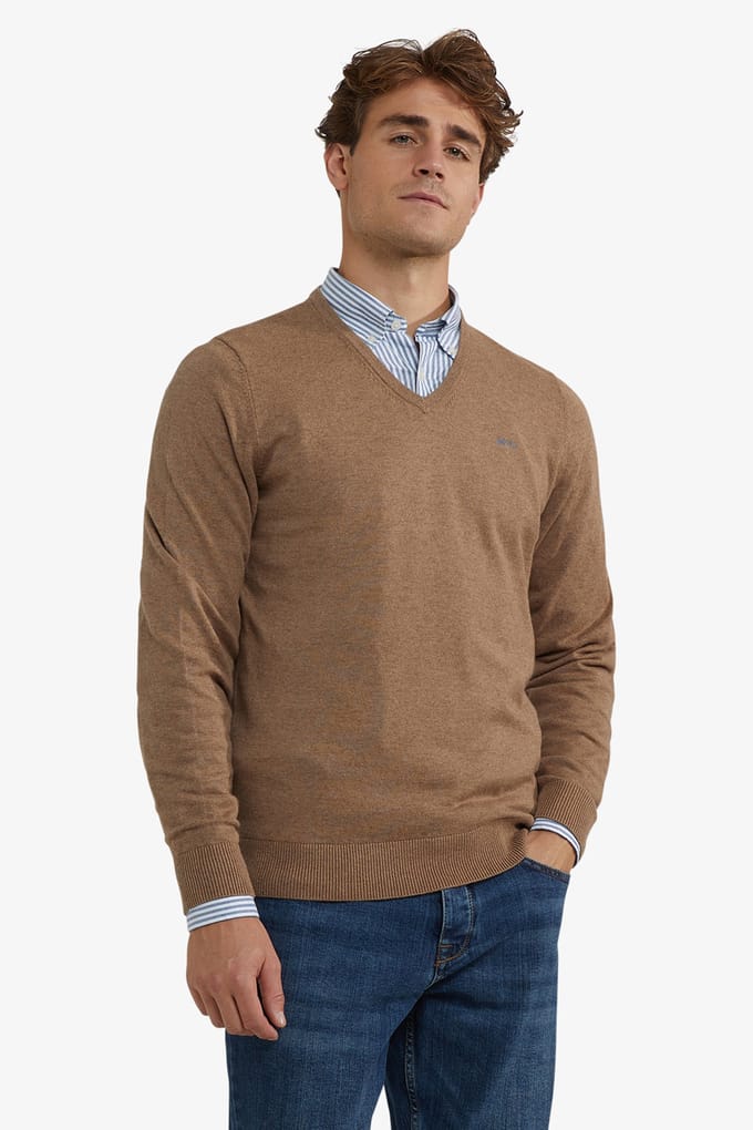 McGregor V-neck Sweater Walnut Taglia: M | Maglioni a maglia Outlet | Uomo | Marrone