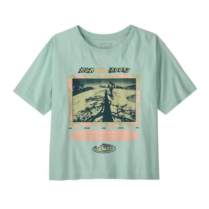 T-shirt dames Patagonia Run Like Roots Easy Cut