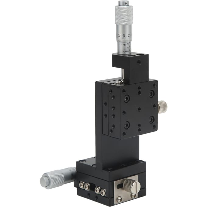 Handmatige XZ-assen Lineaire Tafel Zwart Geanodiseerd Oppervlak Micrometer Trimplatform voor Mechanisch
