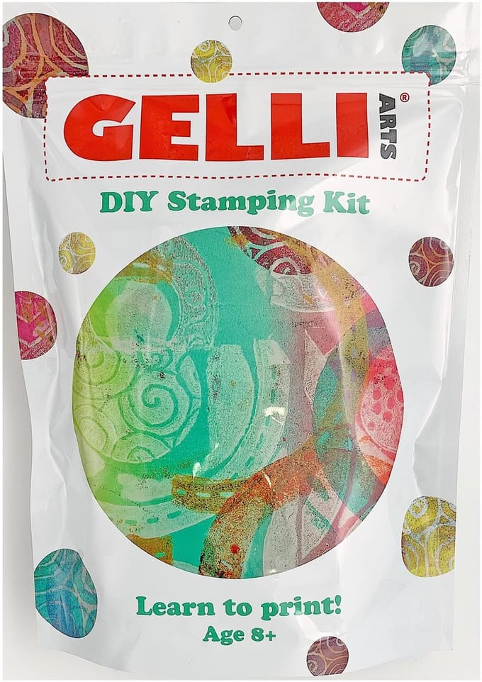 Gelli Arts creatieve stempelset - DIY monoprinten en gelplate knutselset.