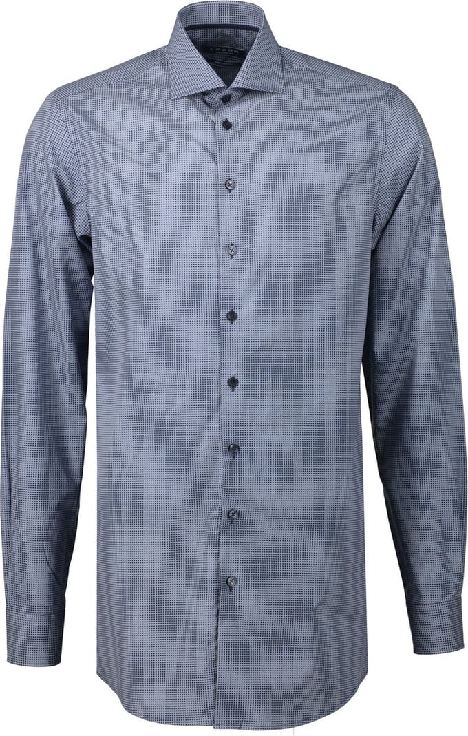 Ledûb Overhemd - Extra Lang - Blauw - 41