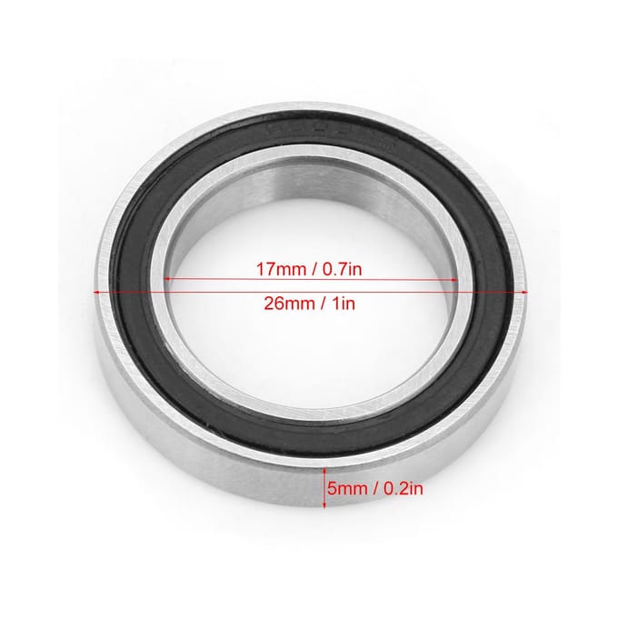 10 stuks 68032RS Rubber afgedichte diepgroefkogellagers 17mm*26mm*5mm