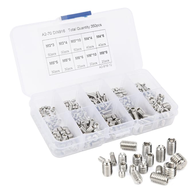 350 stuks Holle Einde Aanspanningsset 304 Roestvrijstalen Hardware Accessoires M3M8