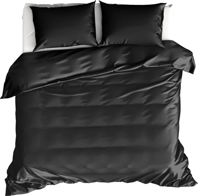 Moodit Dekbedovertrek Basil Black - Hotelmaat - 260 x 240 cm - Katoen