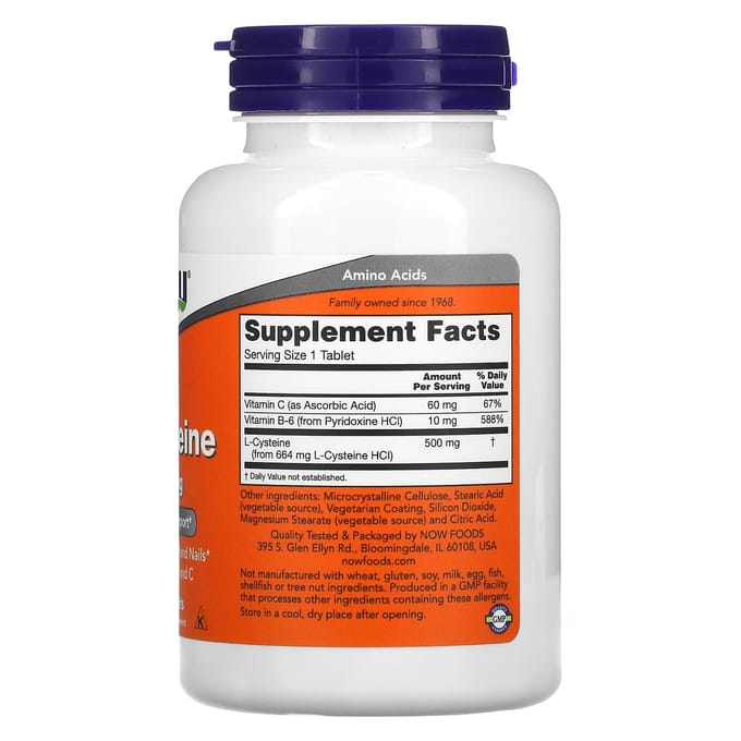 Now Foods L-Cystine 500mg - 100 Tabletten