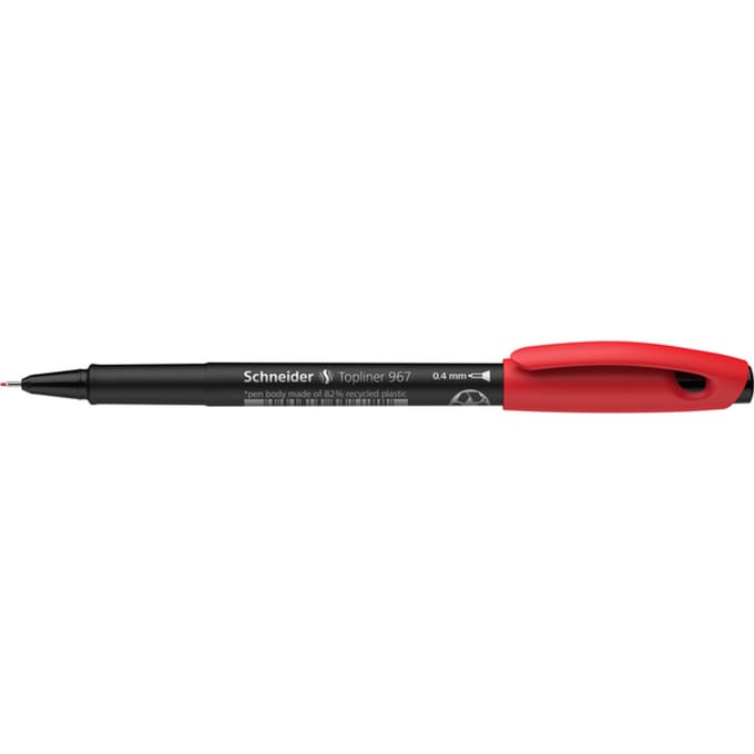 Schneider fineliner - Topliner 967 - lijnbreedte 0,4 mm - rood - S-9672