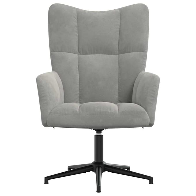 Vidaxl Fauteuil, Lichtgrijs, Bekleed met Fluweel