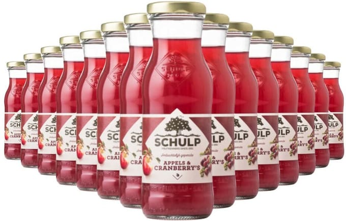 Schulp Appel & Cranberrysap Ambachtelijk 15 x 0,2 liter