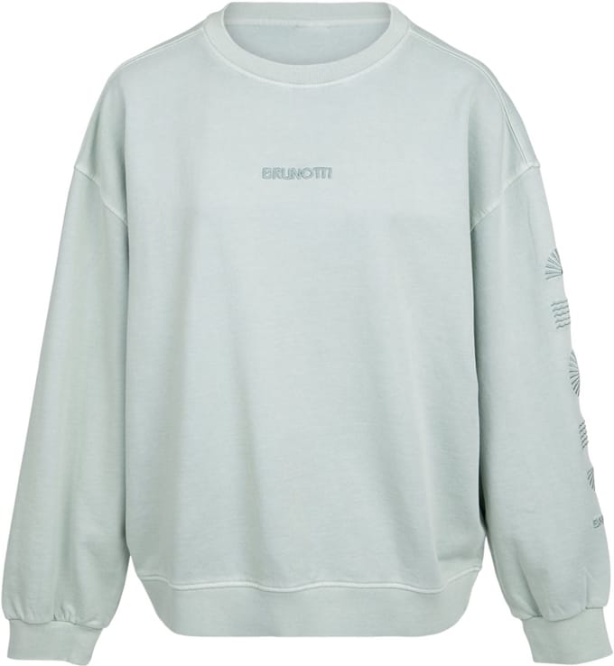 Brunotti - Esseries - Sweater Aqua Grey - Dames - 100% Katoen - Crewneck - XL