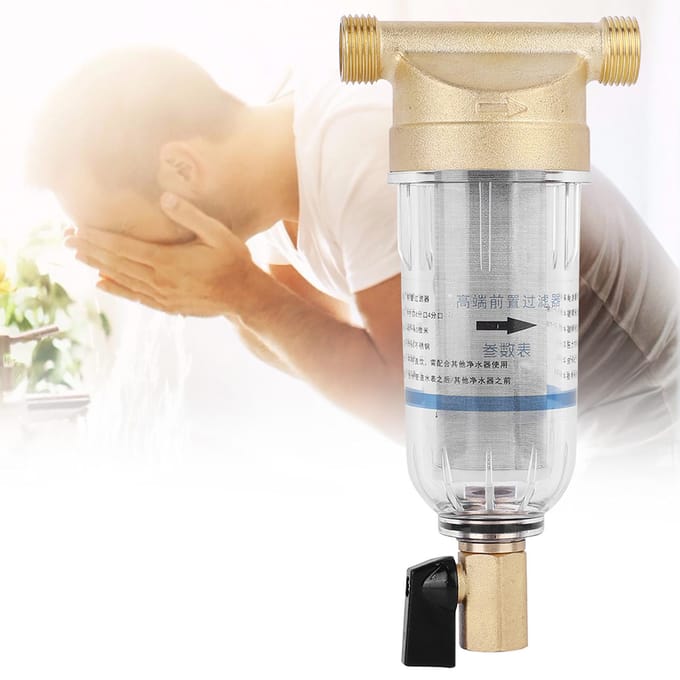 Waterfilters Voorfilter Koper Voorfilter Terugspoelen Verwijder Roest Sediment (3/4  Buitendraad)
