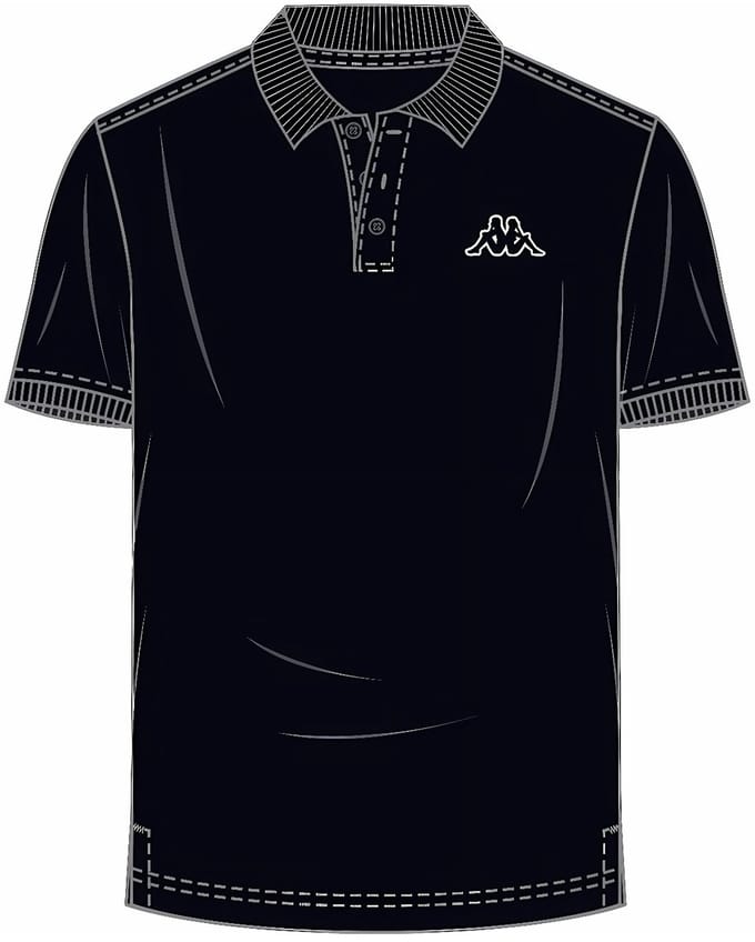 Kappa unisex poloshirt dames heren 303173 zwart