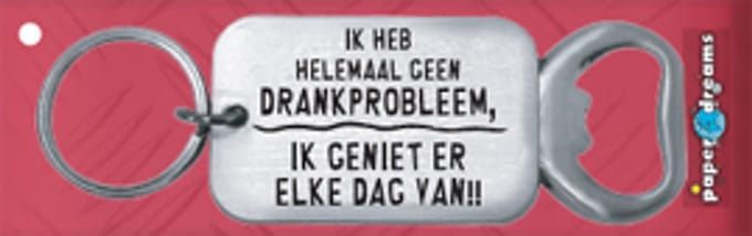 Paperdreams Sleutelhanger/opener geniet iedere