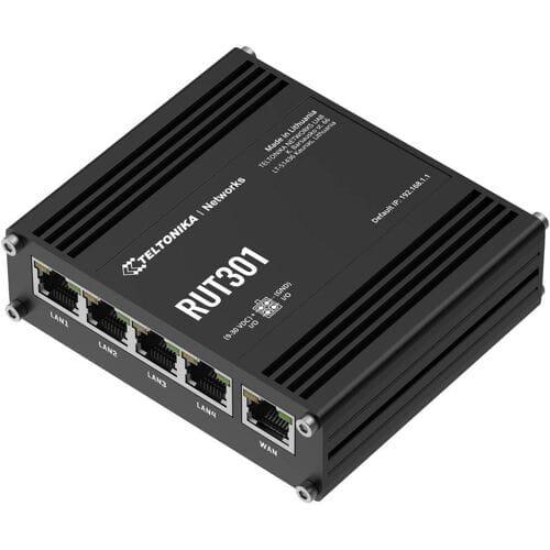 Teltonika RUT301 Industrial Ethernet Router (RUT301000000 / Standard package with EU PSU) - Router