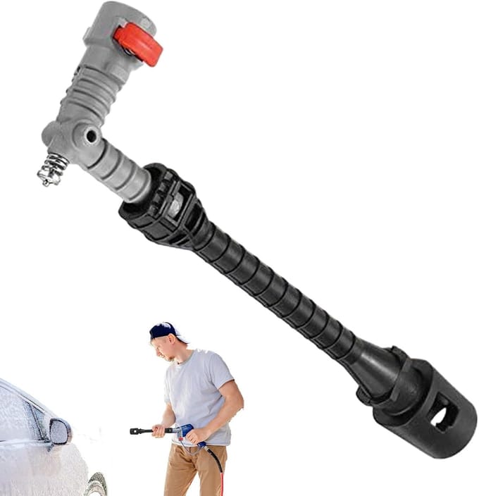 Hogedruk Sproeikop - Watersproeier Reiniger - Buitenkant Reinigen - Verstelbare Modus - 24 cm - Zwart