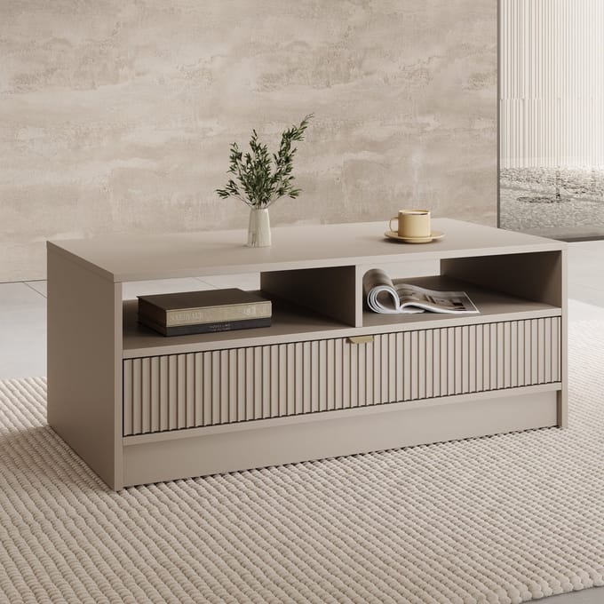 Meubella - Salontafel Tavares - Beige - 100 cm