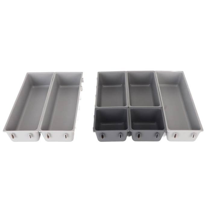 Besteklade Organizer Stevig Plastic Grote Capaciteit Multifunctionele Bestekbak voor Mes black