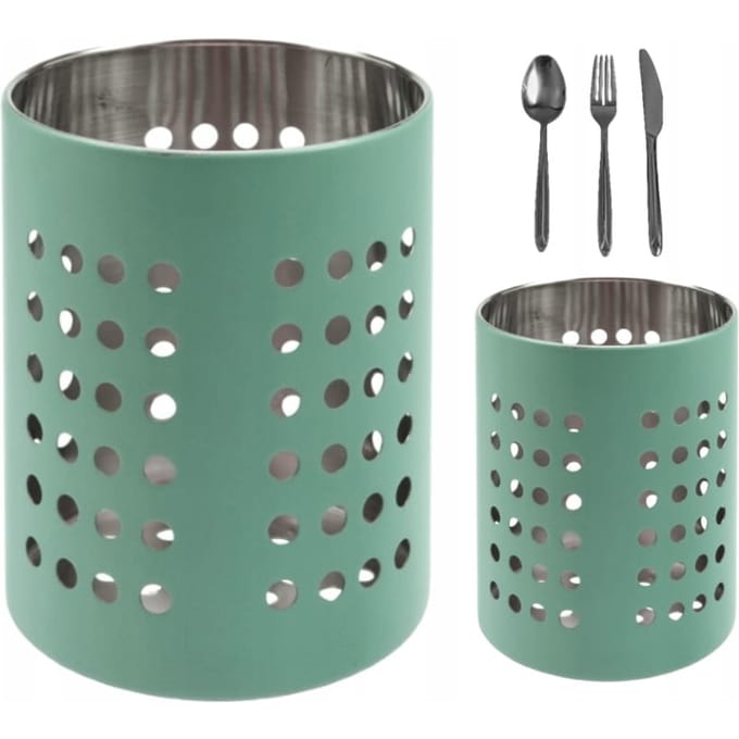 Koopman - RVS Bestekhouder - 11x13,5 cm - Ergonomisch - Hoogwaardige Kwaliteit