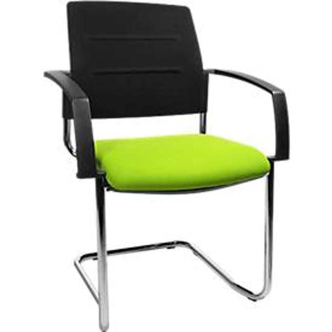 Sledestoel SSI Proline Visit P2 - ergonomisch - rug polyester zwart - appelgroen - Schäfer Shop Select
