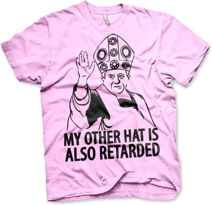Hybris T-shirt 'My Other Hat Is Also Retarded' - roze