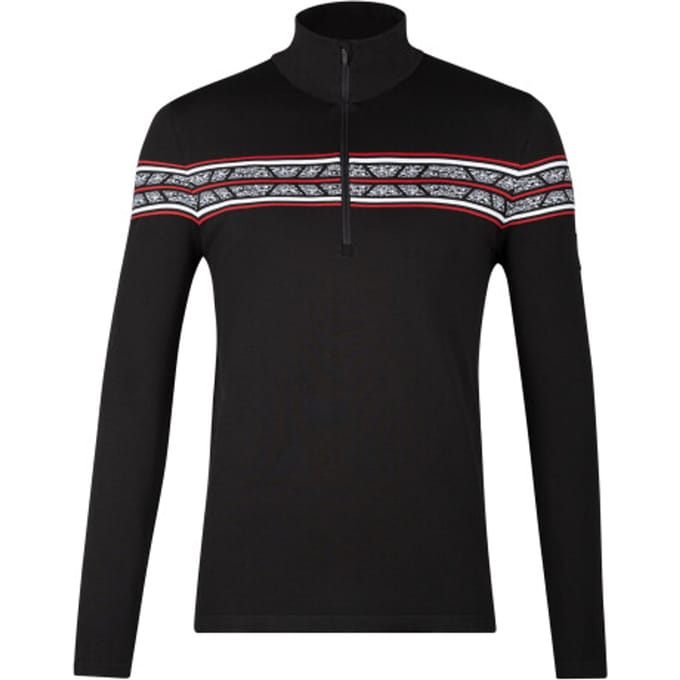 NEWLAND - N3 4122 man t-neck - Skipully heren - Zwart, wit