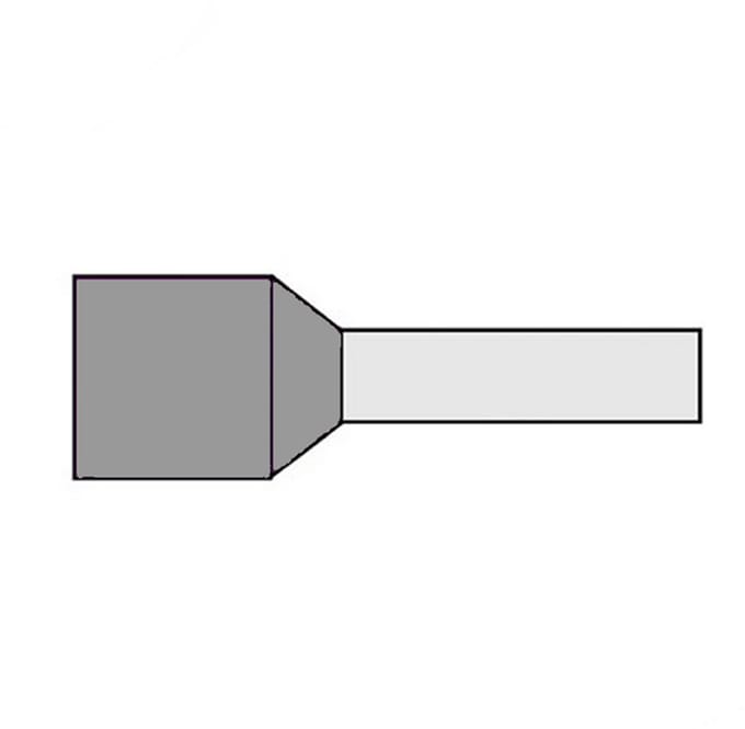 Elektrawebshop Adereindhuls geisoleerd 4mm² (grijs) 100 stuks - 221013