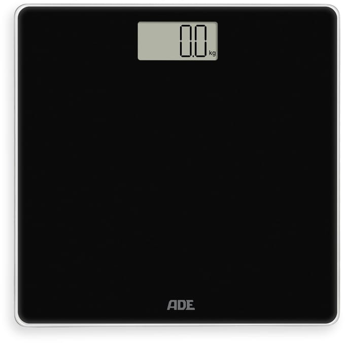 Digitale Personenweegschaal Amina Zwart 30x30cm - Incl. 2x Aaa - Lcd Display