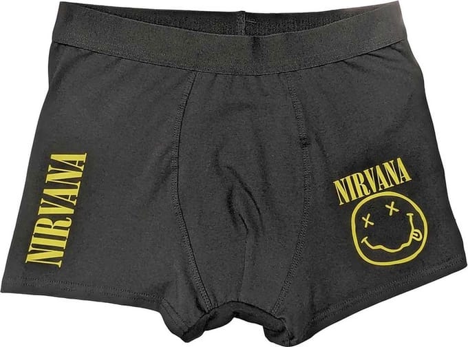 Nirvana - Yellow Smile Boxershorts - M - Zwart