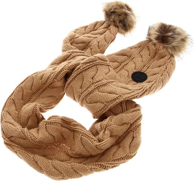 GUESS Sjaal Scarf 25X180 Coffee Cream Lichtbruin