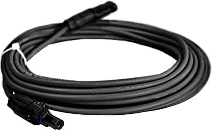 Zonnekabel verlengkabel 4 mm² met zonnestekkers - 45 meter zwart