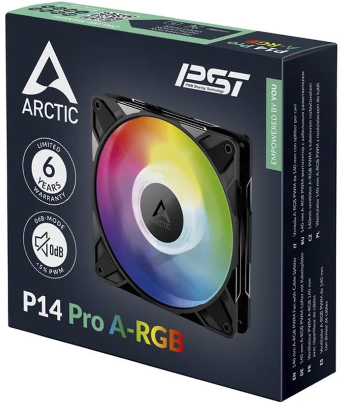 Arctic P14 Pro PST A-RGB - Case ventilator - 140mm - Zwart met RGB-licht